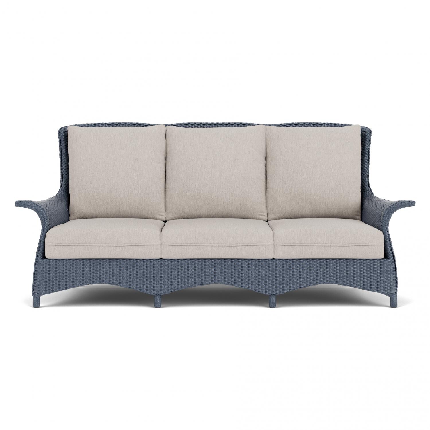 Lloyd Flanders Mandalay Sofa In Denim Blue Finish With Remy Cloud Fabric thumbnail