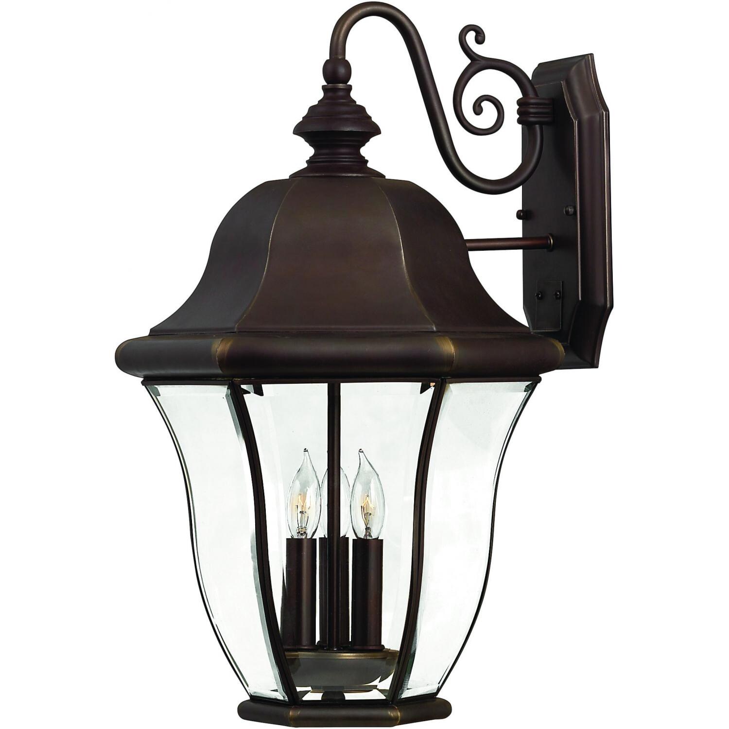 Hinkley Lighting Monticello Three Light 21-Inch Outdoor Wall Light - Copper Bronze - 2335CB