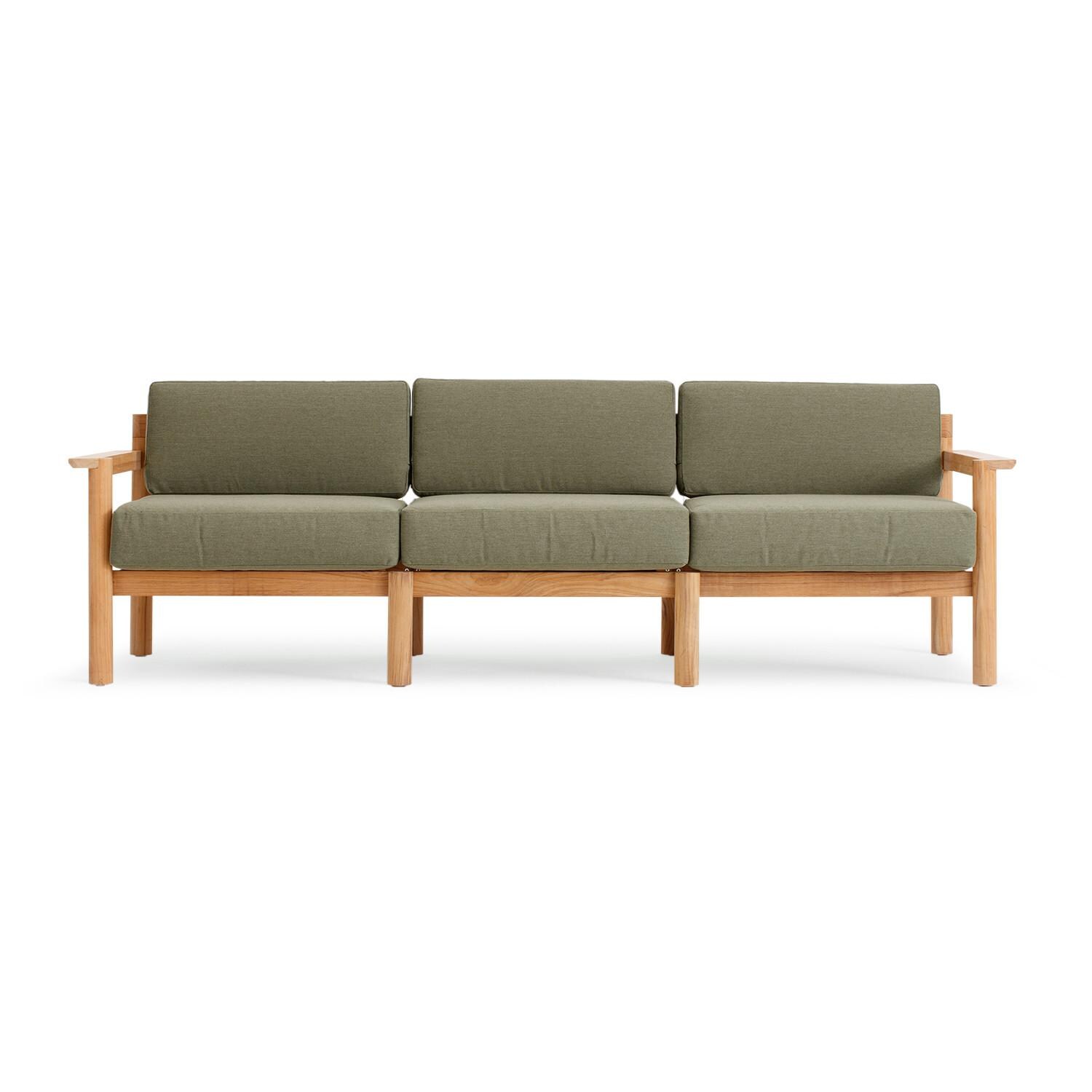 Neighbor HVN-SOFA-LE-2 Sofa W/ Teak Arms - Front View thumbnail