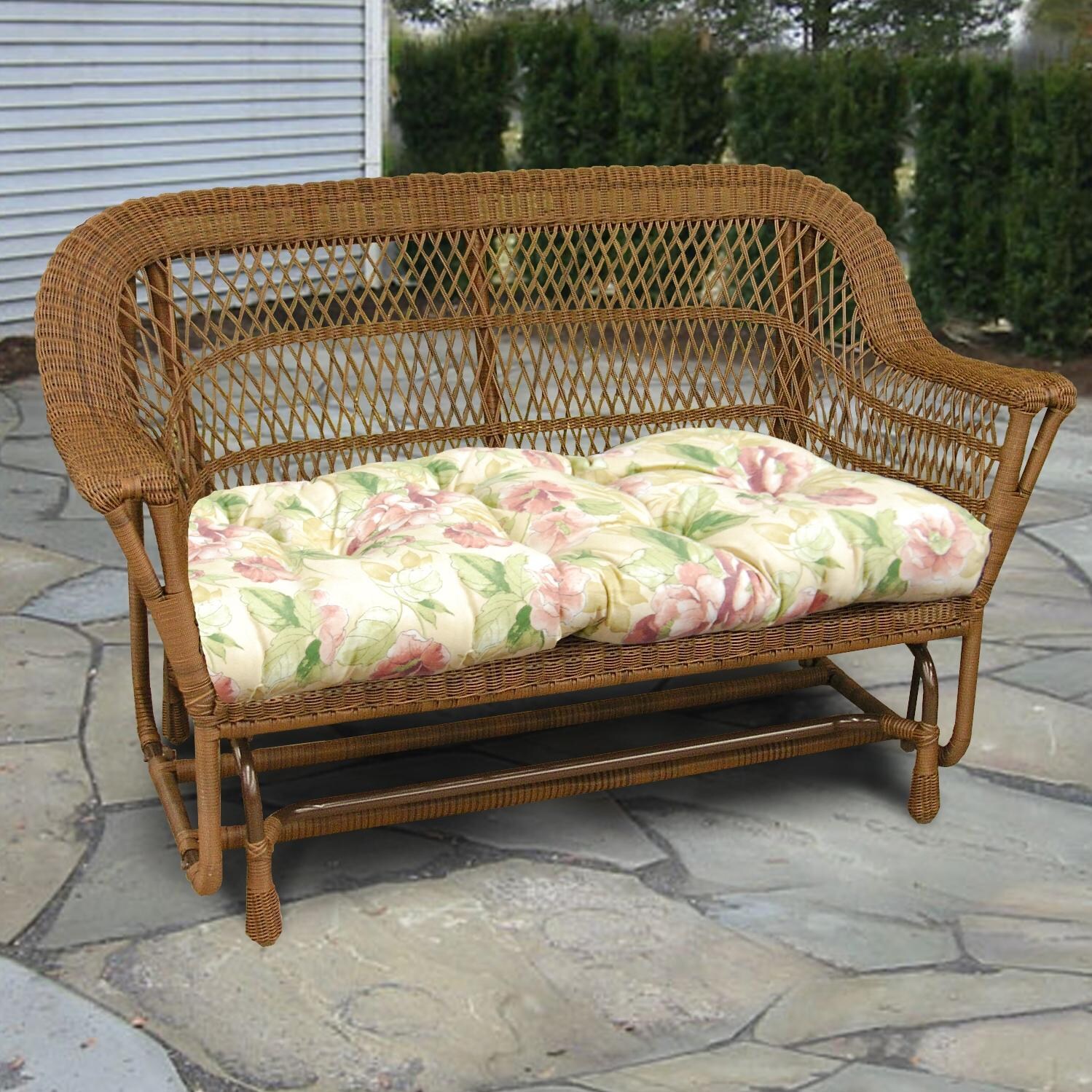 Pinehurst Resin Wicker Sofa Baci Living Room North Cape Pinehurst Resin Wicker Double Glider Antique Wash