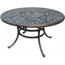 Darlee Series 80 52 Inch Cast Aluminum Patio Dining Table With Ice Bucket Insert image