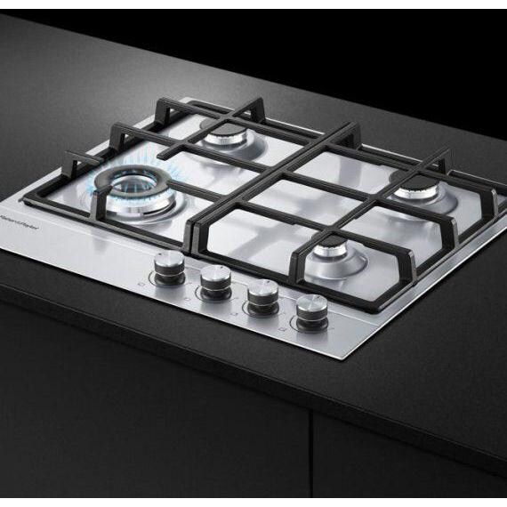 Fisher Paykel 24-Inch 4-Burner Natural Gas Cooktop - Stainless Steel - CG244DNGX1 - Countertop thumbnail