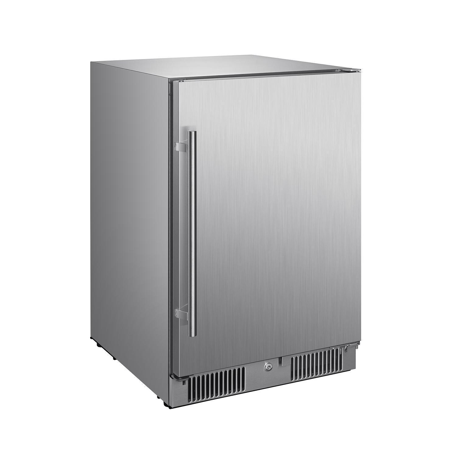 Blaze BLZ-SSRF20-4.3 20-Inch 4.3 Cu. Ft. Outdoor Rated Compact Fridge - Angled View - White Background thumbnail