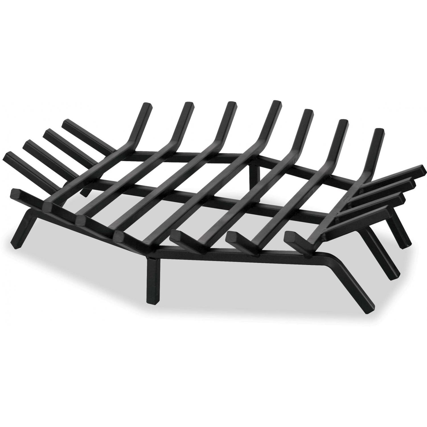 UniFlame 24-Inch Hex Shaped Steel Bar Fireplace Log Grate - C-1541
