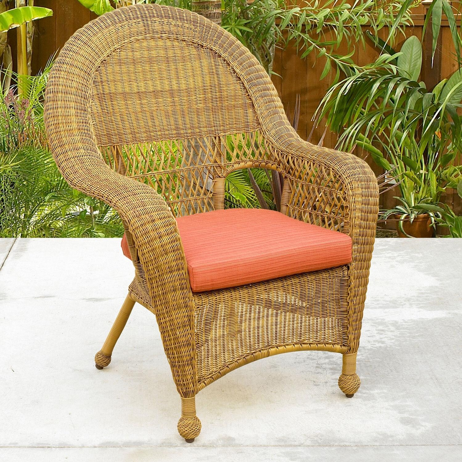 North Cape Port Royal Wicker Dining Chair Walnut BBQGuys