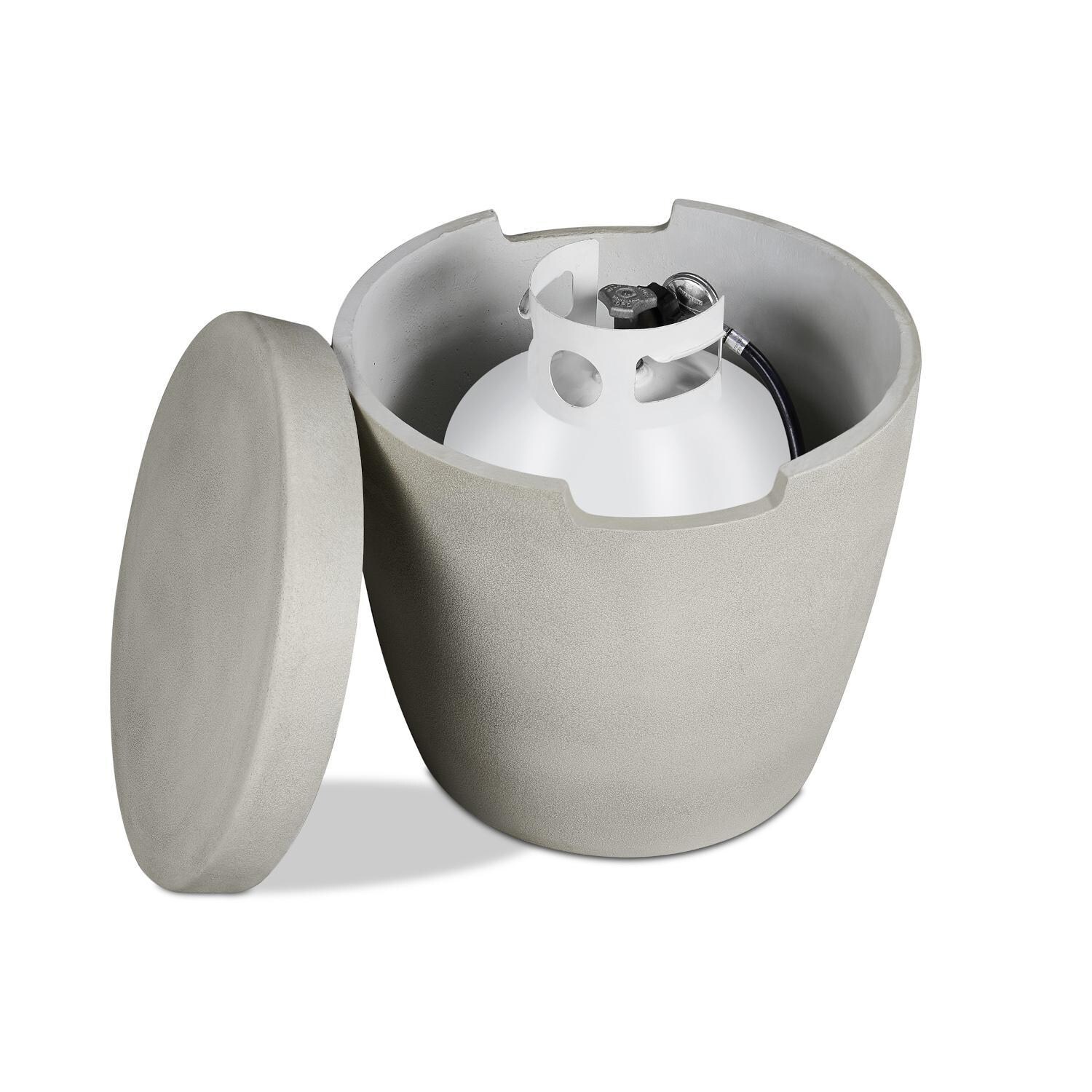 BBQGuys Signature 355-FOG Dustyview Propane Tank Cover - Fog - Demo - White Background thumbnail