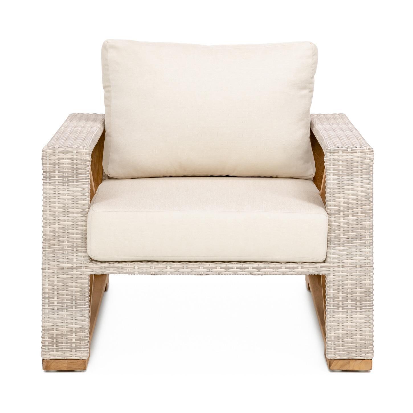 Teak + Table Caicos Club Chair in Sand - White Background thumbnail