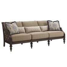 Black Sands Cast Aluminum Patio Sofa W/ Sunbrella Fabric By Tommy Bahama image