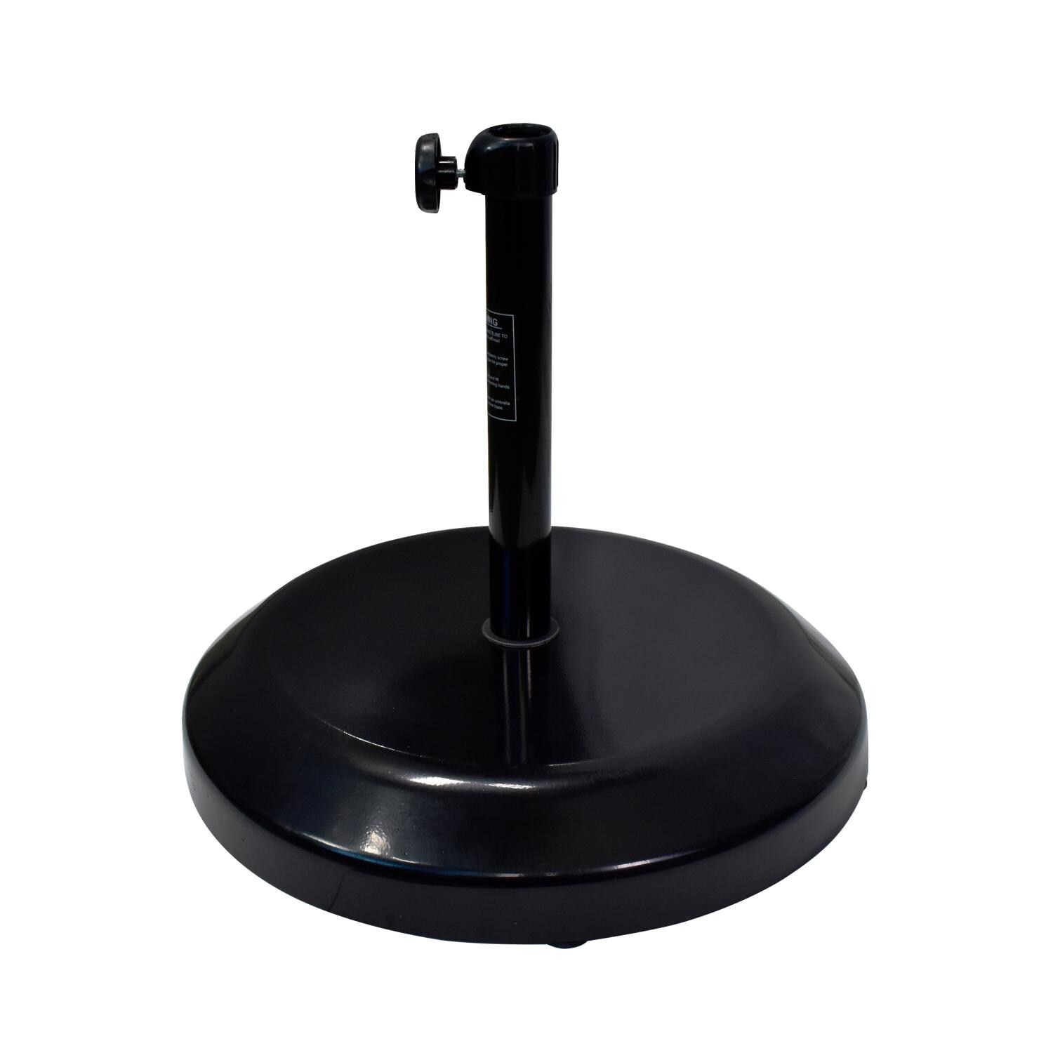 California Umbrella 75 Lb Umbrella Base With Wheels in Black - Side View thumbnail