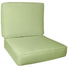 Sunbrella Canvas Parrot Medium Outdoor Replacement Club Chair Cushion Set w/ Piping by BBQGuys