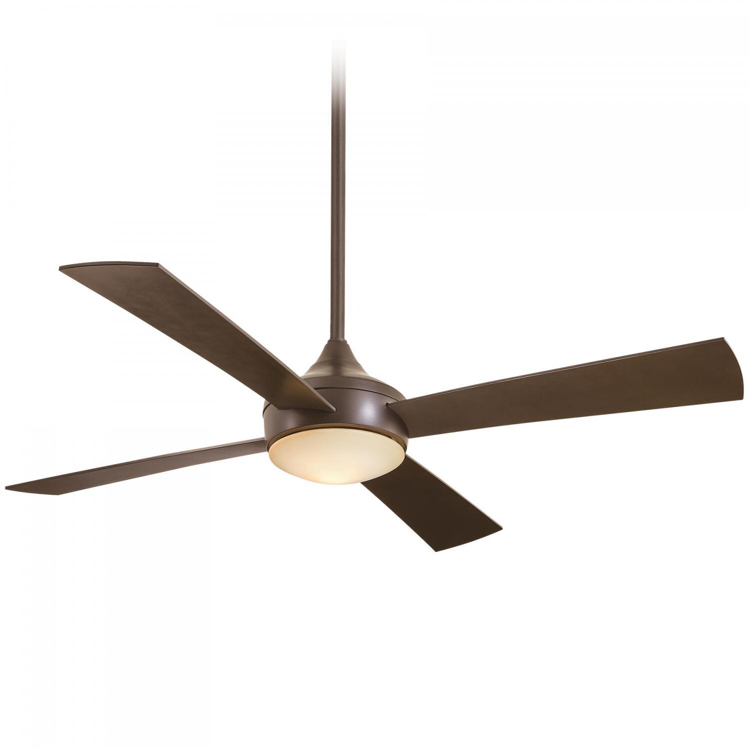 Minka-Aire F523L-ORB Aluma Wet 52-Inch 4-Blade LED Ceiling Fan in Oil Rubbed Bronze Finish w/ Oil Rubbed Bronze Blades & Tinted Opal Glass thumbnail