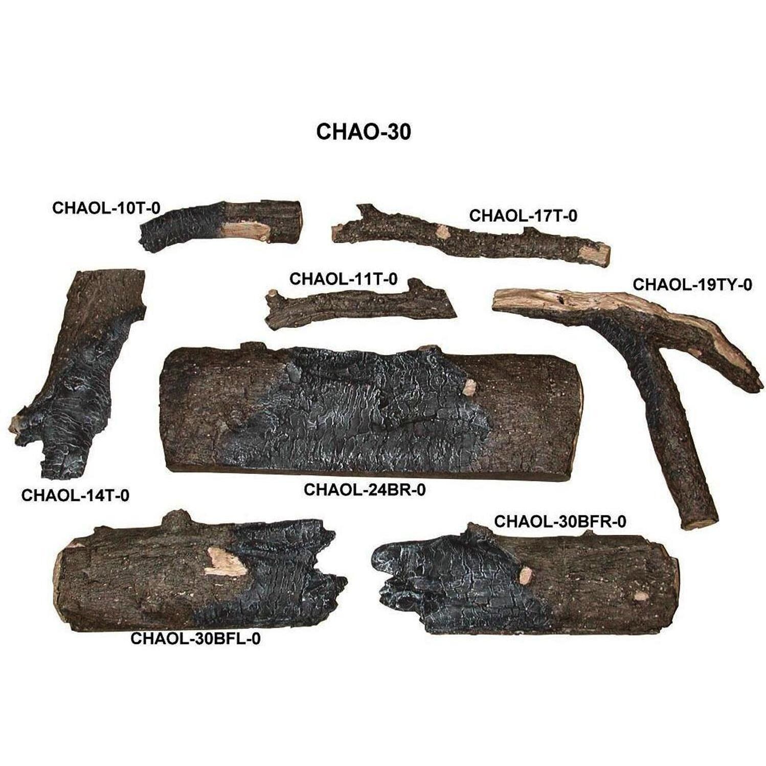 Peterson Real Fyre 30-Inch Charred American Oak Log Breakdown thumbnail