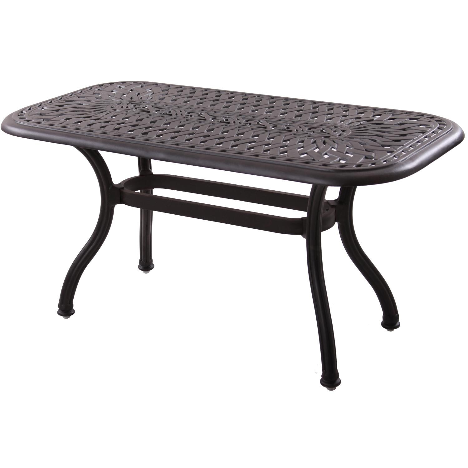 Darlee 201668-4PC-60LB Capri Cast Aluminum 48 Inch Rectangular Coffee Table thumbnail