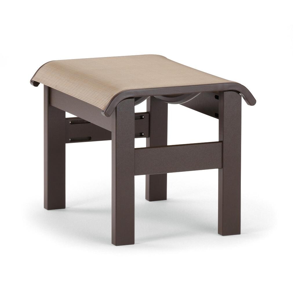 St. Catherine MGP Patio Ottoman With Sling Seating By Telescope Casual - Textured Kona/Honey