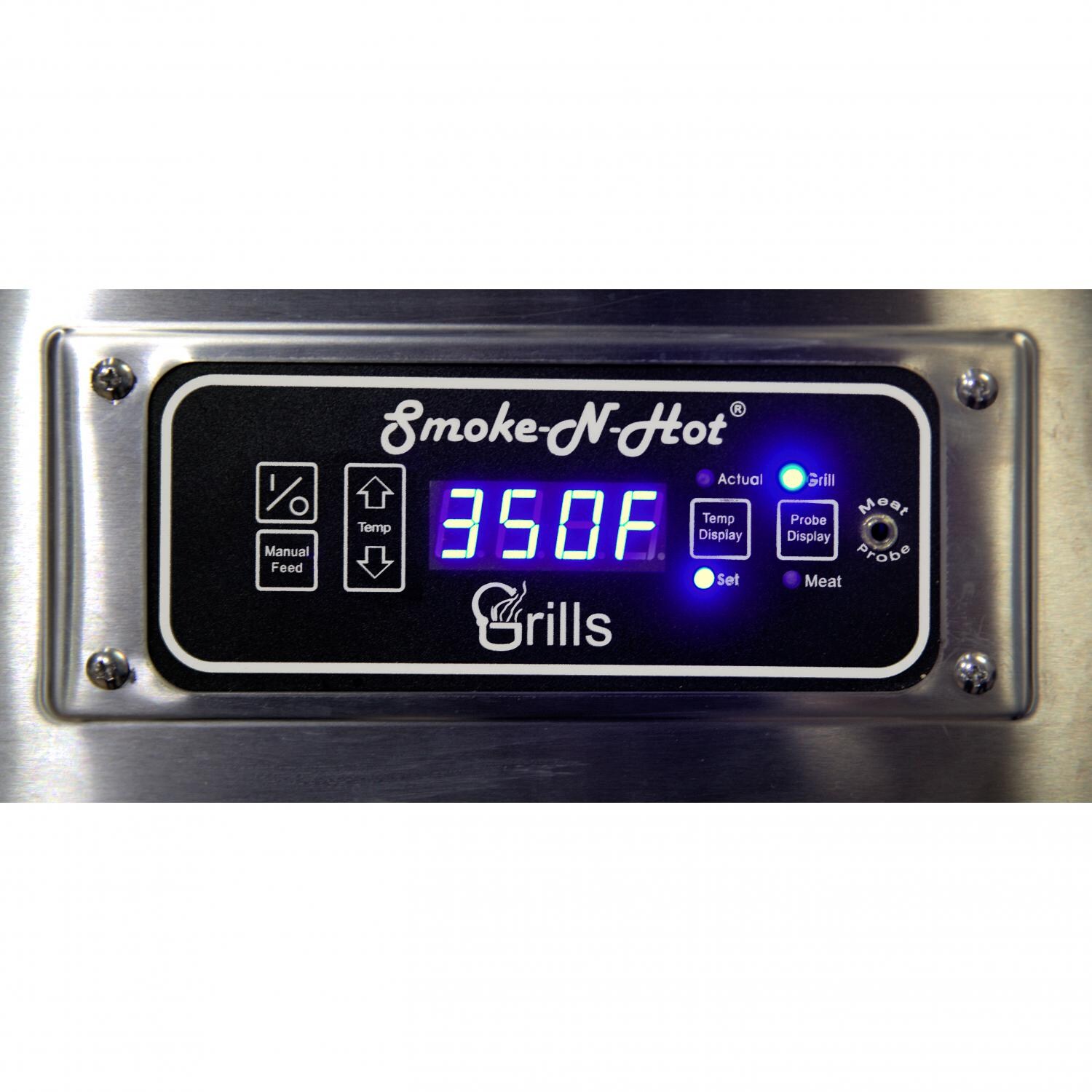 Smoke-N-Hot Stainless Steel Outdoor Pellet Pizza Oven Cooking Center - Digital Control Panel thumbnail