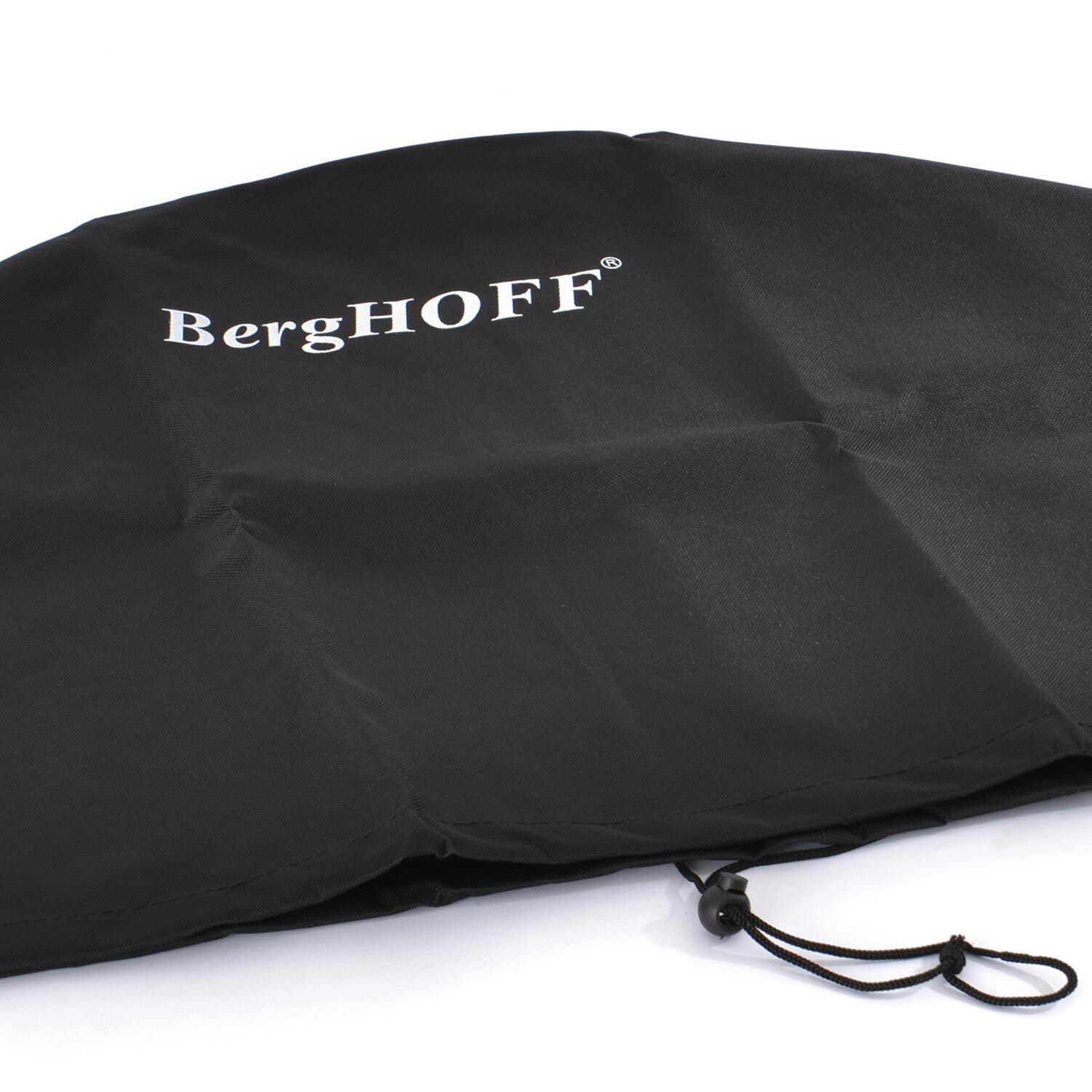 BergHOFF 2415703 13 Inch Ceramic BBQ Bluestone Gray W/ Cover - Grill & Cover (Shown in Red) thumbnail