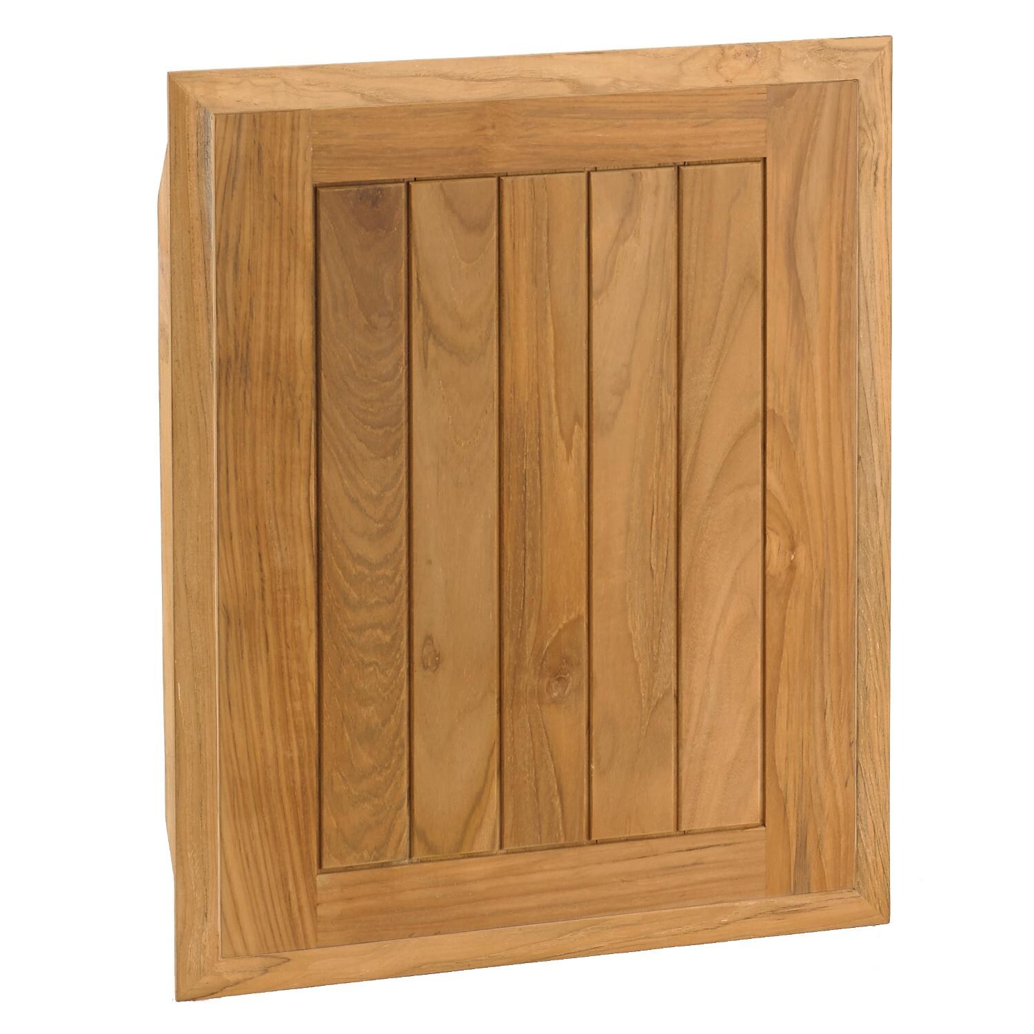 Pacific Teak Cottage 18-Inch Teak Wood Single Access Door - Vertical - AD1-18C