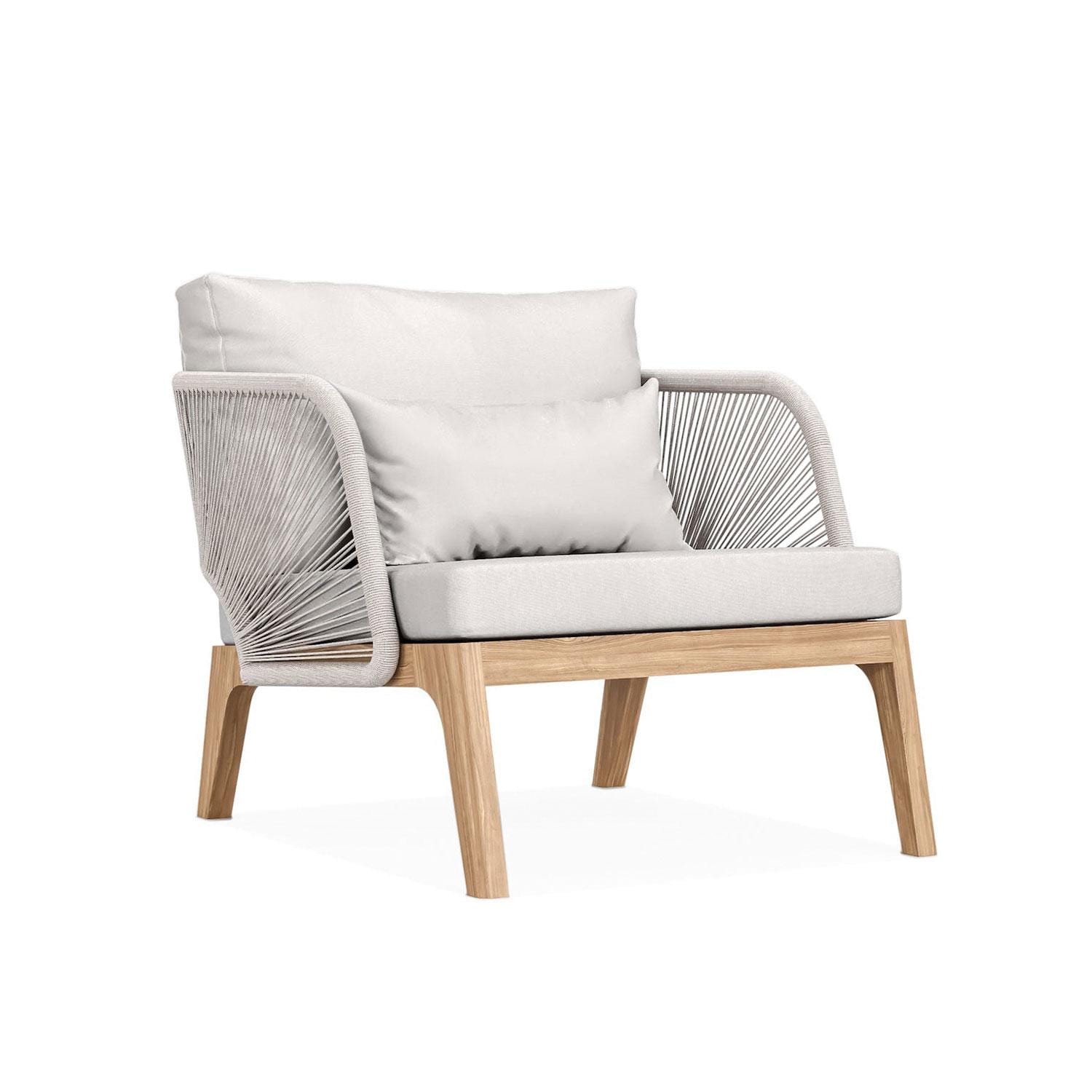 Willowlake Teak Club Chair in Silver by Lakeview Outdoor Designs