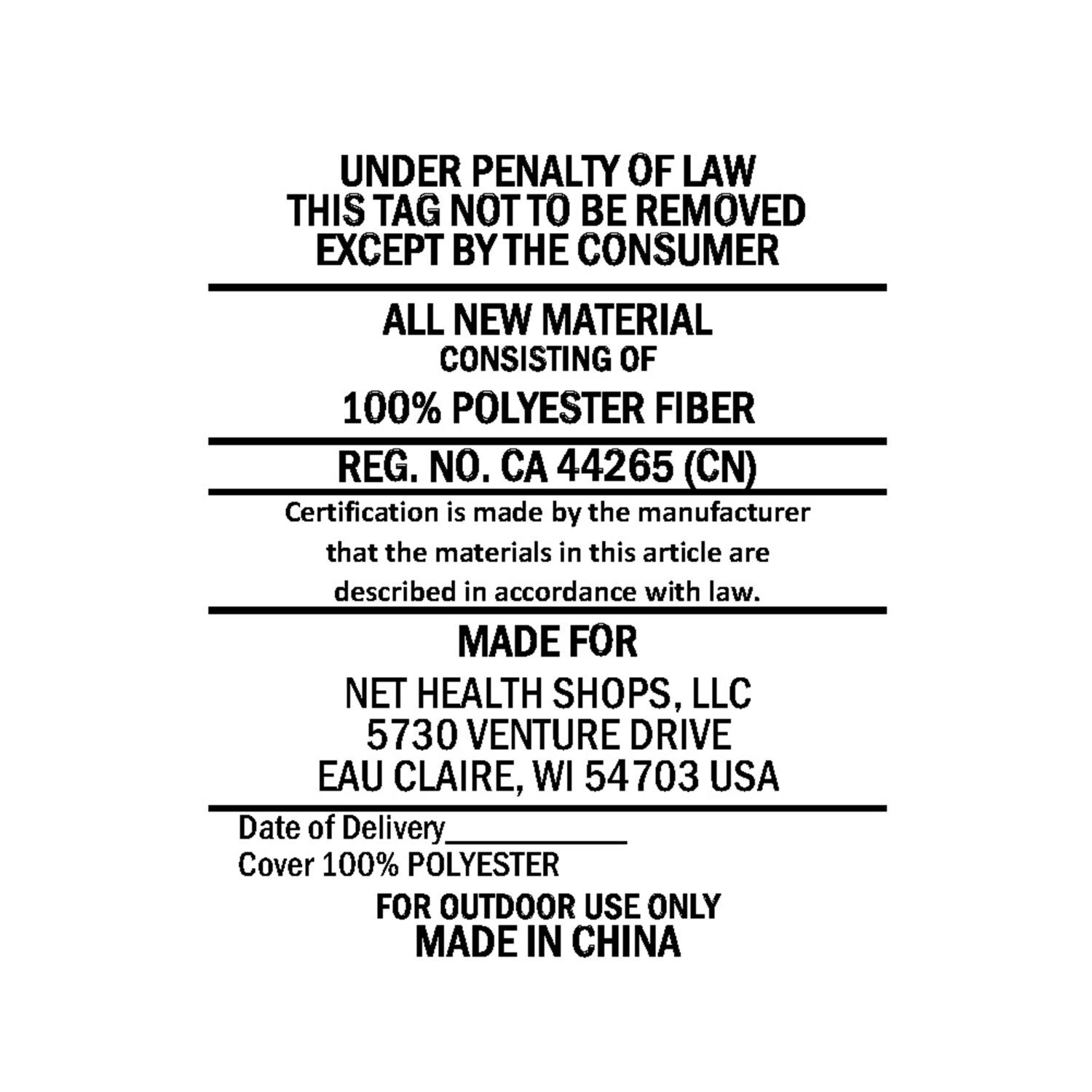 Ultimate Patio Quilted Double Hammock & Pillow w/ 15-Foot Black Stand - Sandy Beach - Legal - Detail thumbnail