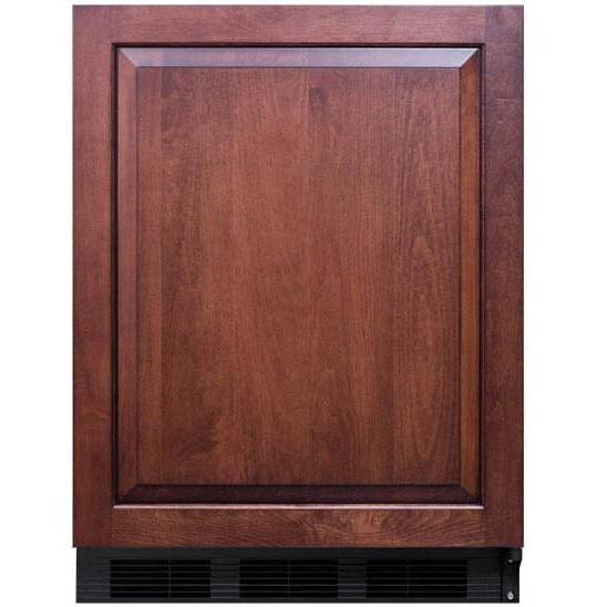Summit 24-Inch 5.5 Cu. Ft. Compact Refrigerator - Custom Panel / Black Cabinet - FF63BBIIF