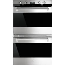 Smeg Classic 30-Inch Built-In Double Electric Multifunction Wall Oven - Stainless Steel - DOU330X1 image