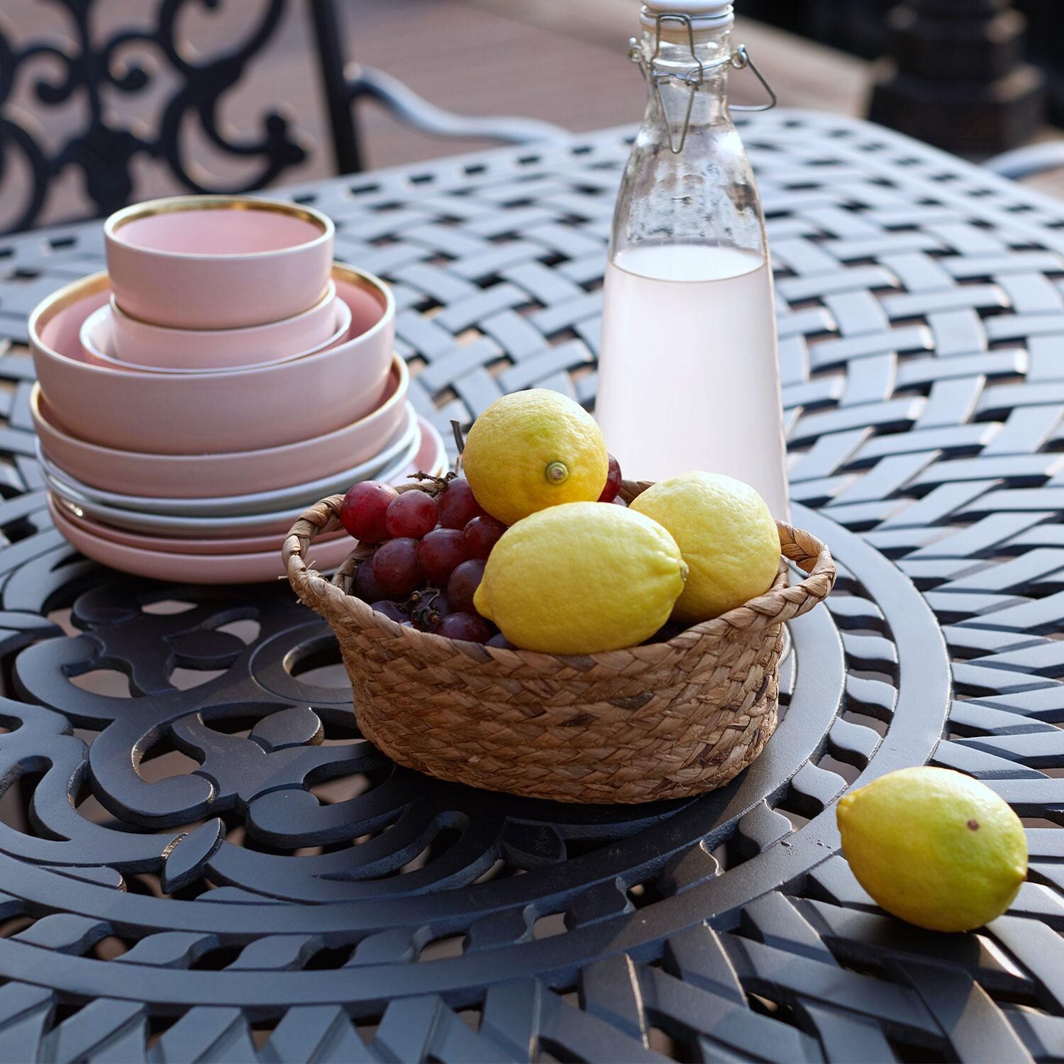 Darlee Sedona 9 Piece Cast Aluminum Patio Dining Set - Antique Bronze - Detail thumbnail