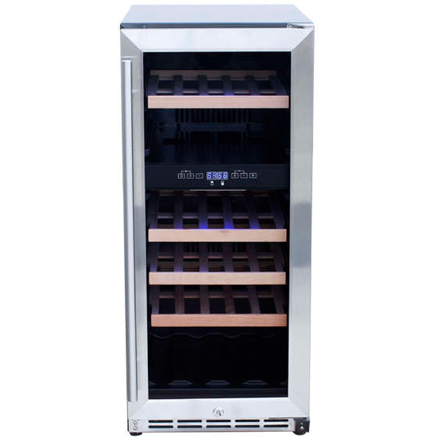 Summerset 15-Inch Outdoor Rated Dual Zone Wine Cooler - SSRFR-15WD thumbnail