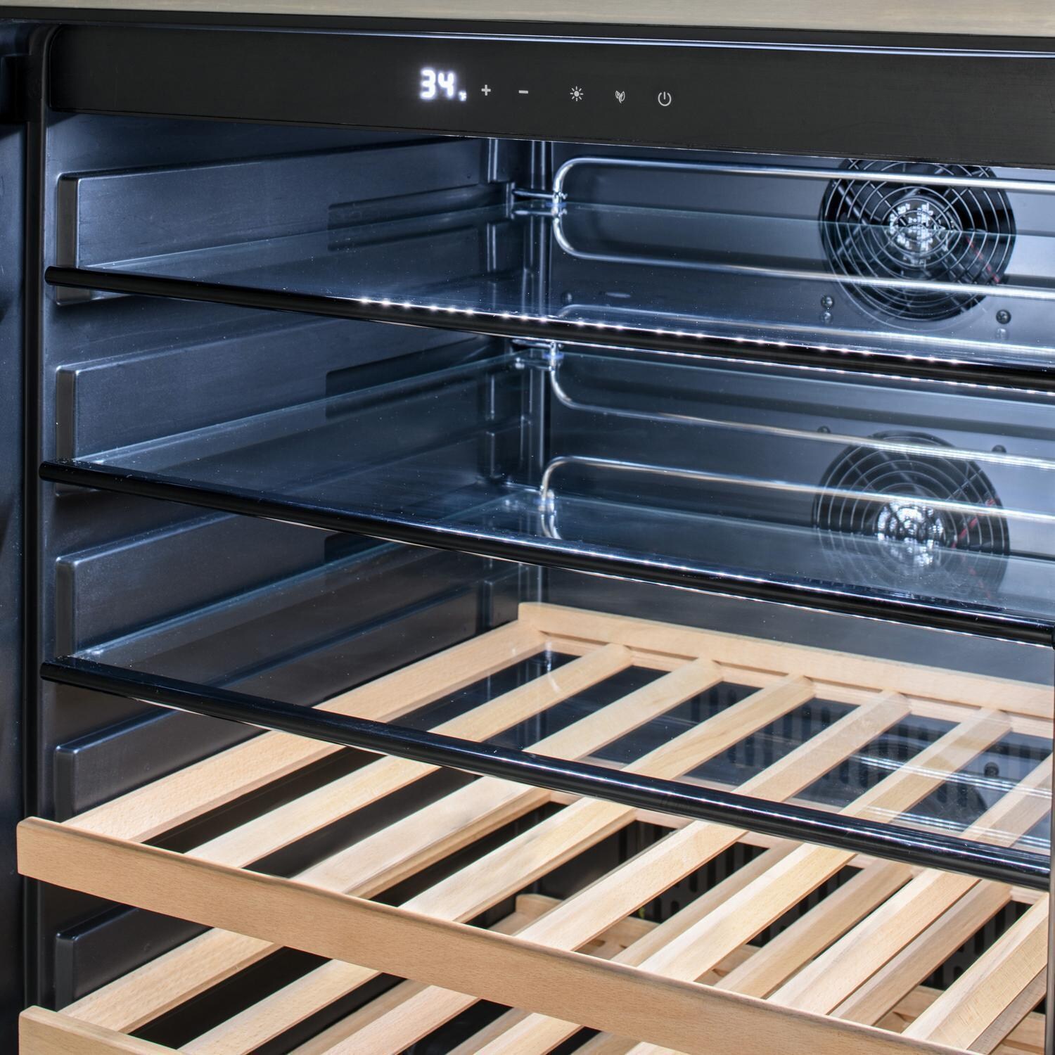 Blaze BLZ-GDBEV-5.5 24-in 5.5 Cu. Ft. Outdoor Rated Beverage Cooler - Inside Glass and Bamboo Shelving - Detail thumbnail