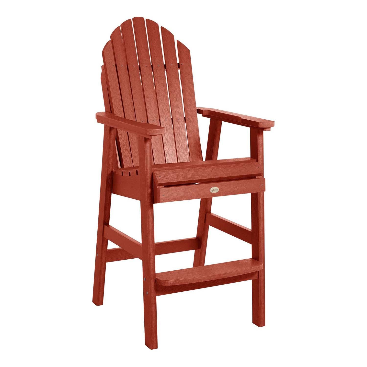 Dream Bay Polyresin Bar Stool in Rustic Red By Lakeview Outdoor Designs - White Background thumbnail