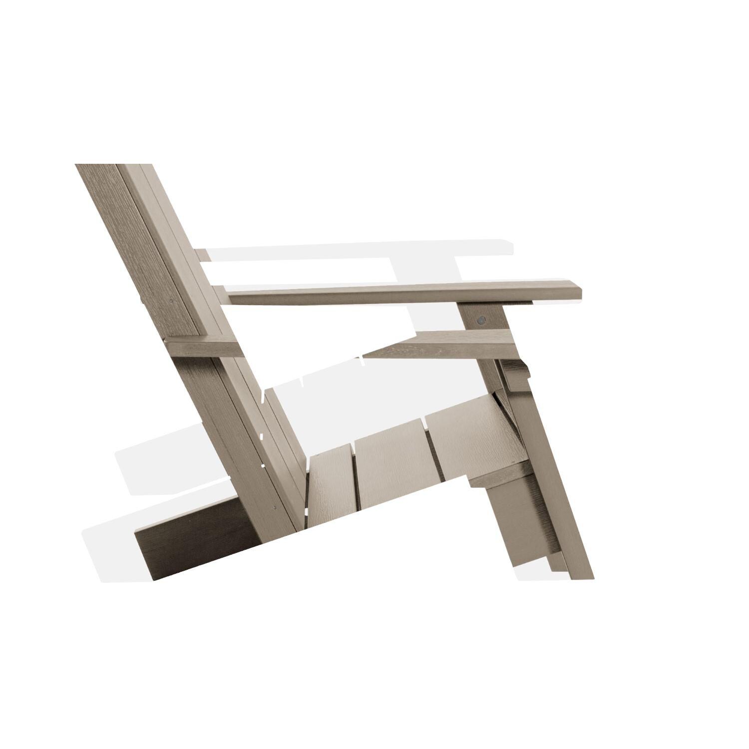 Lakeview Classical Cove Modern Adirondack Chair - Woodland Brown - Side thumbnail