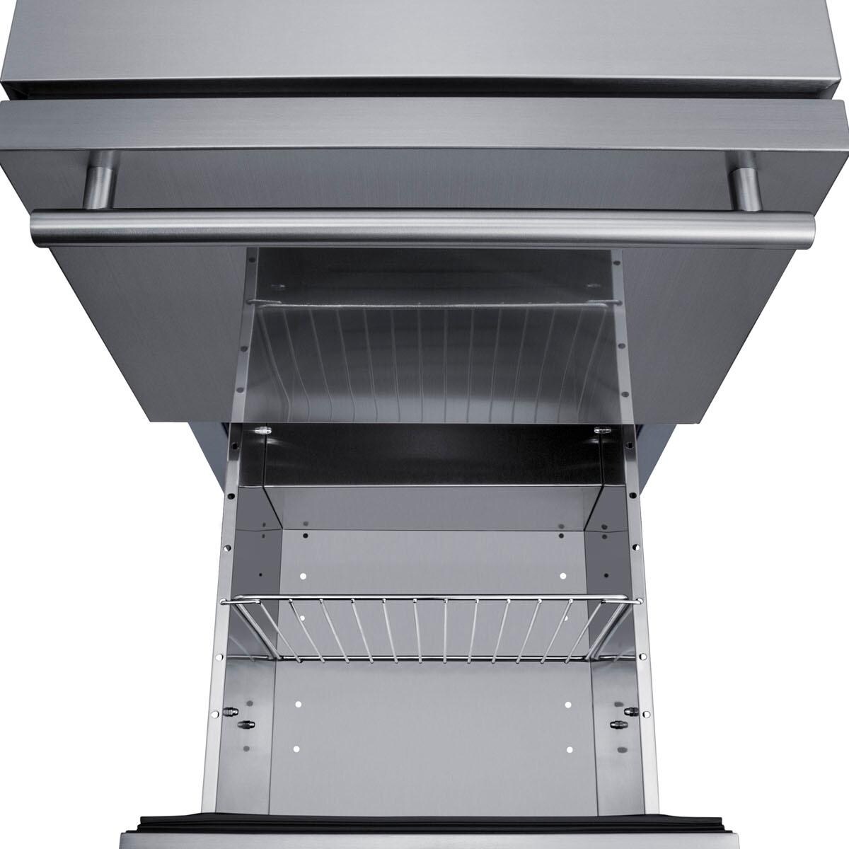 Summit ADRD18OS 18-Inch 3.4 Cu. Ft. ADA Compliant Outdoor Double Drawer Compact Refrigerator - Bottom Drawer Open thumbnail