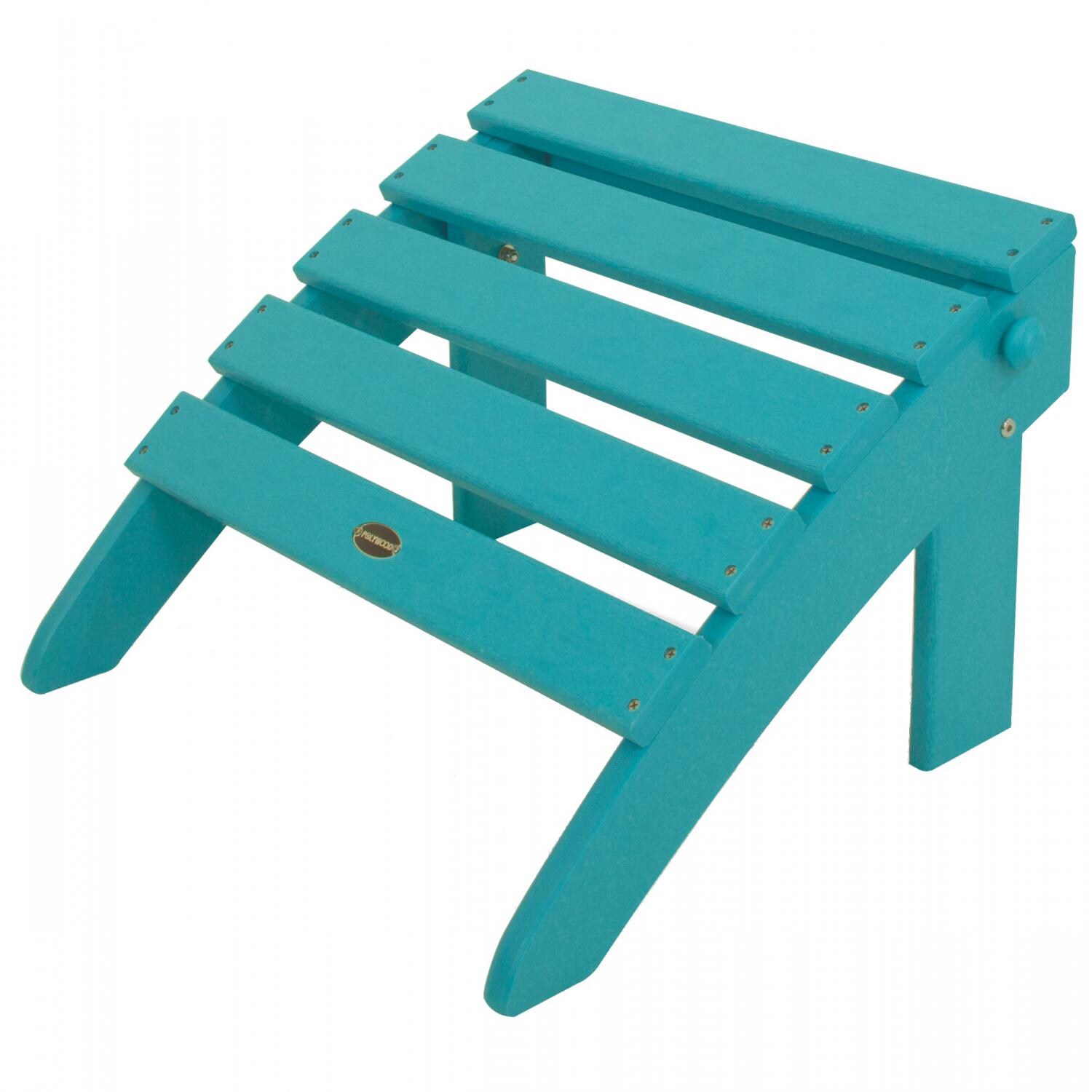 Classic Aruba Recycled Plastic Wood Patio Folding Ottoman By POLYWOOD