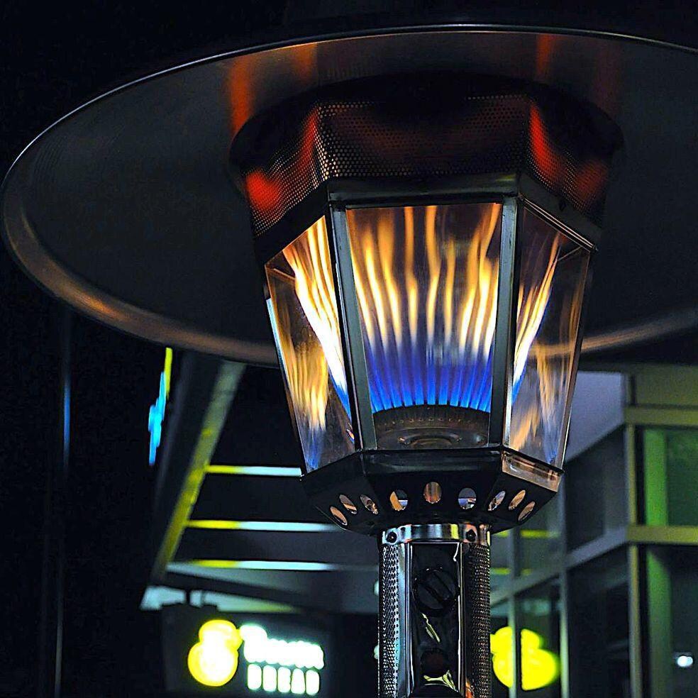 RADtec RF-SSNG 96-Inch Real Flame 40,000 BTU Natural Gas Patio Heater - Stainless Steel - Reflector View thumbnail