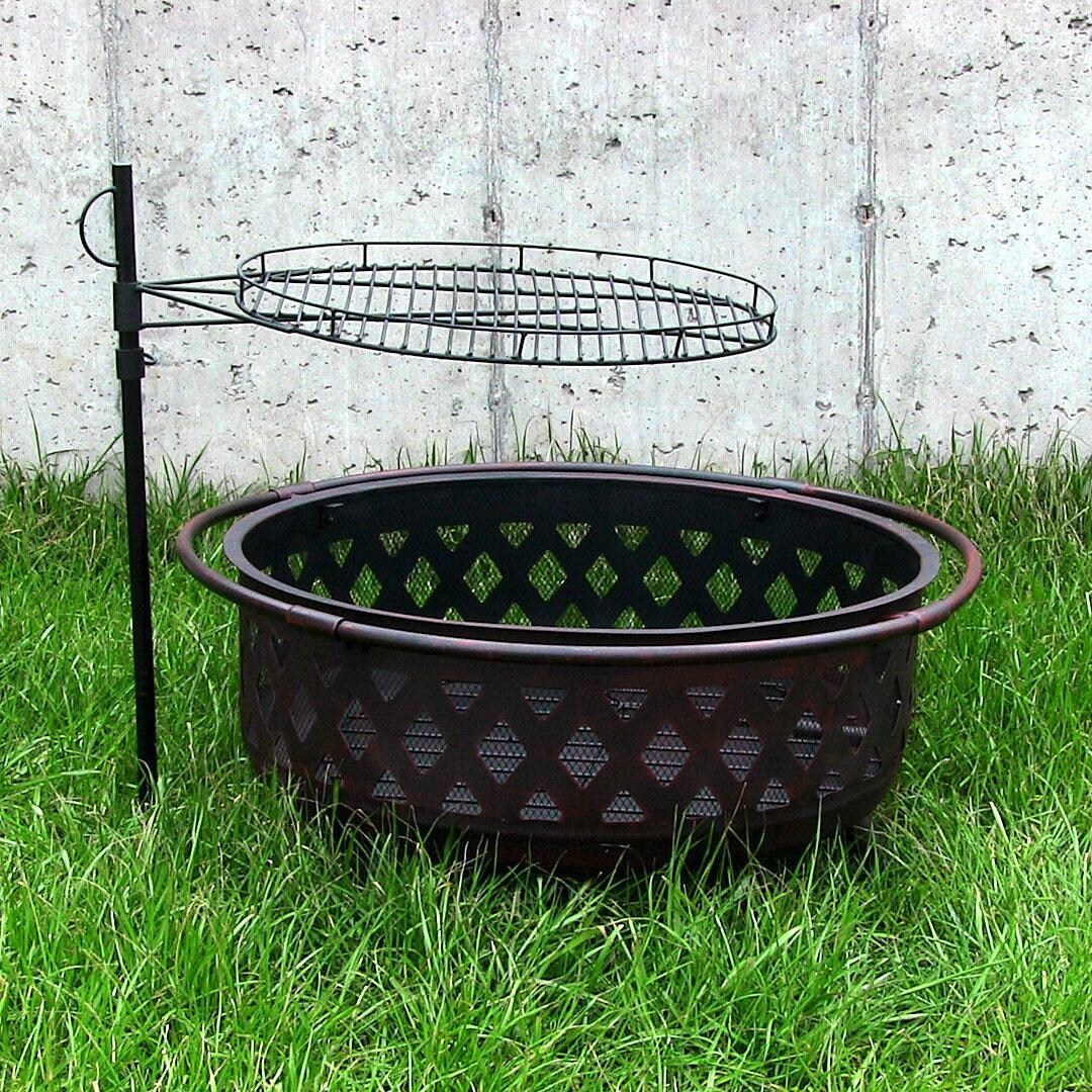 Ultimate Patio 24-Inch Height Adjustable Fire Pit Cooking Grate - Over Fire Pit thumbnail