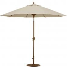 Galtech 9 Ft. Octagonal Aluminum Patio Market Umbrella W/ Crank Lift And Auto Tilt - Mocha Frame W/ Sunbrella Canvas Antique Beige Canopy image