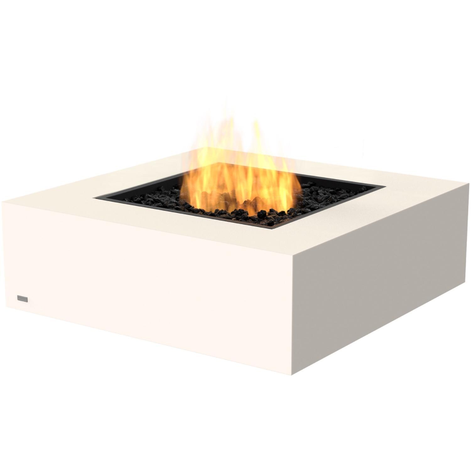 Base 39 Inch Square Concrete Ethanol Fire Pit in Beige by EcoSmart