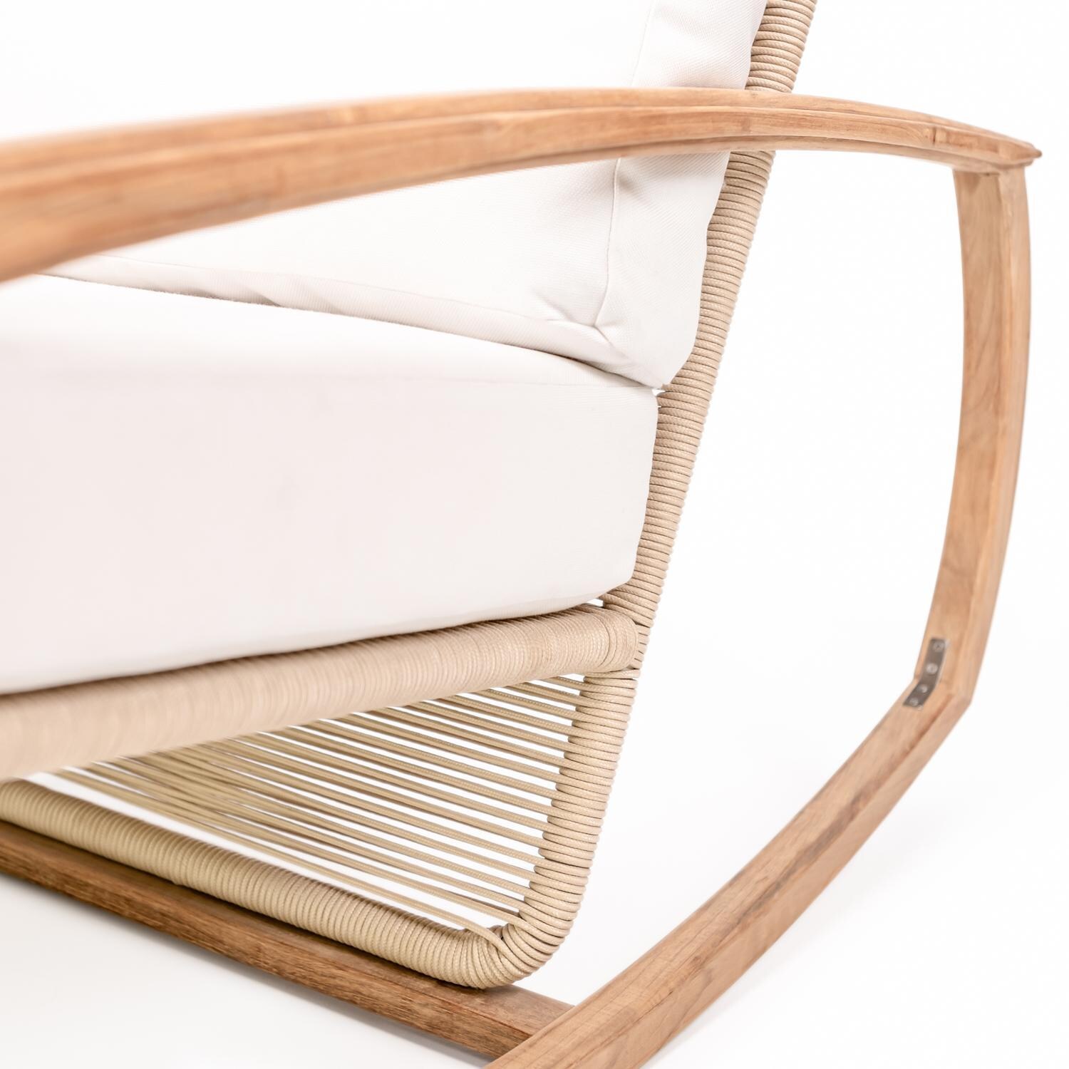 Teak + Table Capri Rocker in Natural - Side Detail - Detail thumbnail