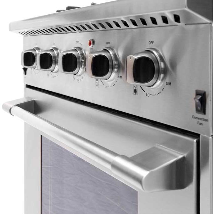 NXR Professional 30-Inch 4-Burner Natural Gas Range - Professional Styled Handle and Control Panel thumbnail