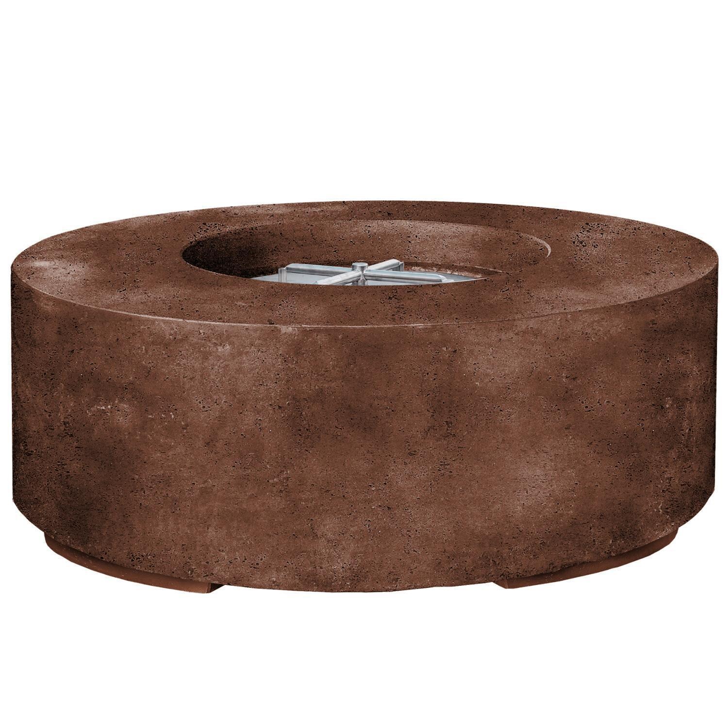 Rotondo 48-in Round GFRC Natural Gas Fire Pit in Cafe by Prism Hardscapes