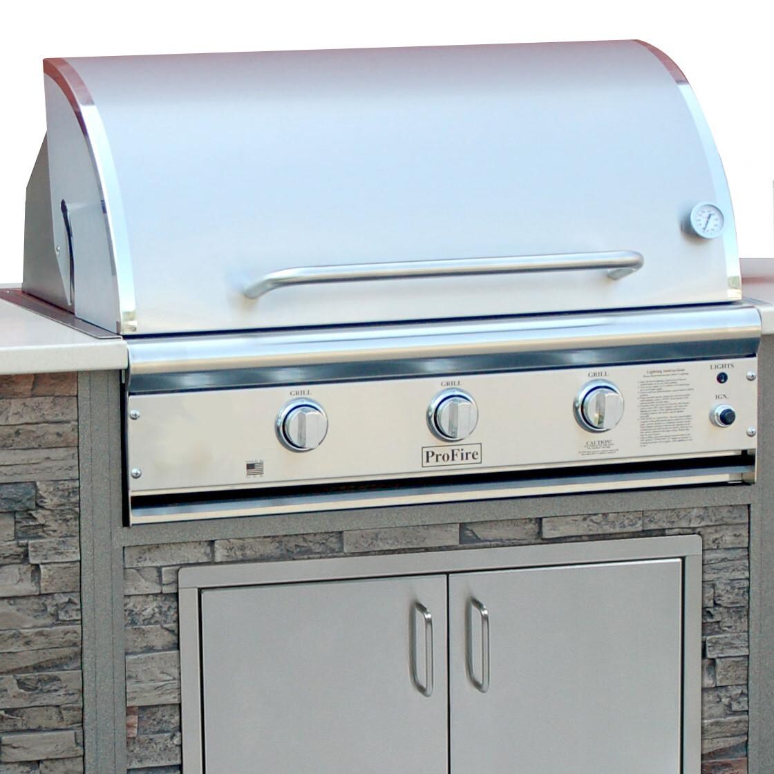ProFire Professional Deluxe Series 36Inch BuiltIn Natural Gas Grill