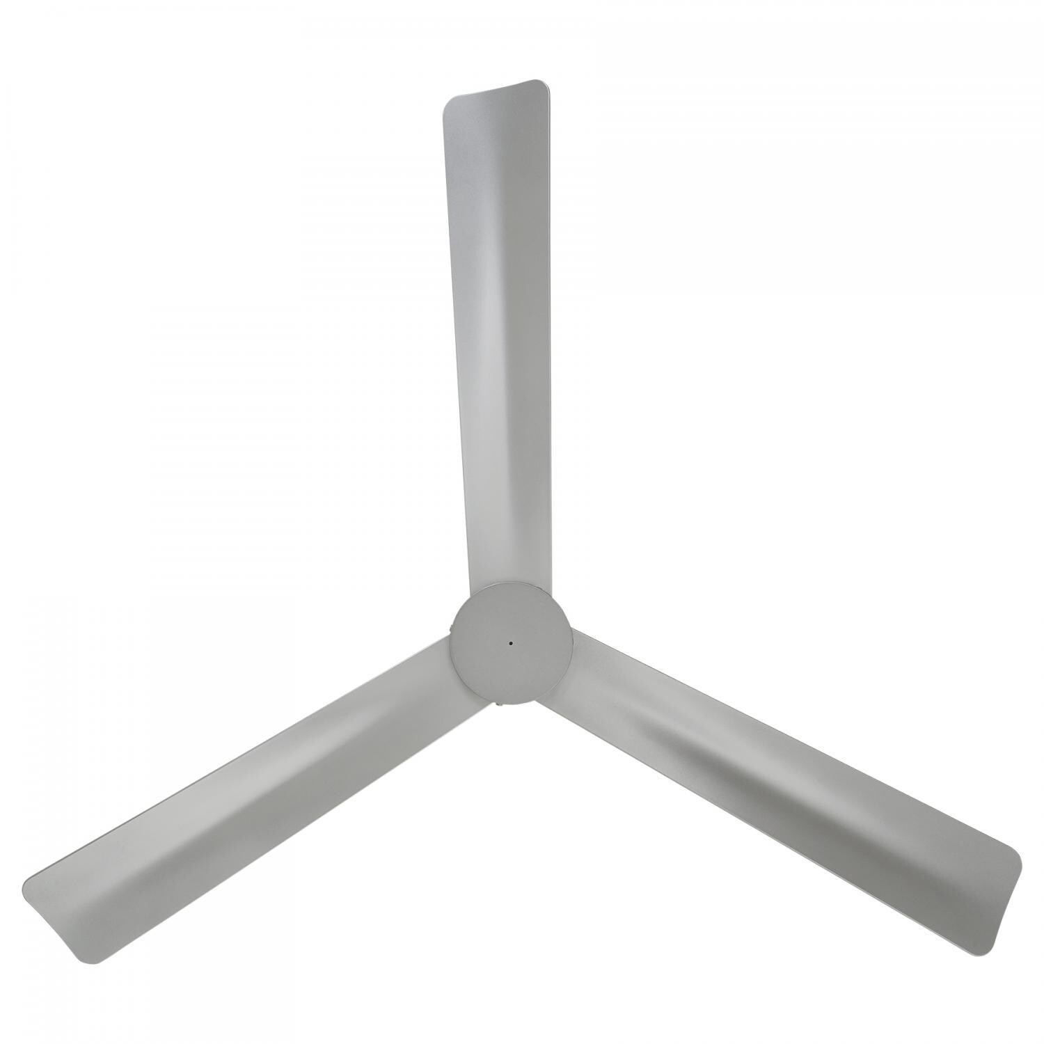 Minka-Aire F786-SL Simple 44-Inch 3-Blade Ceiling Fan in Silver Finish w/ Silver Blades - Bottom View thumbnail