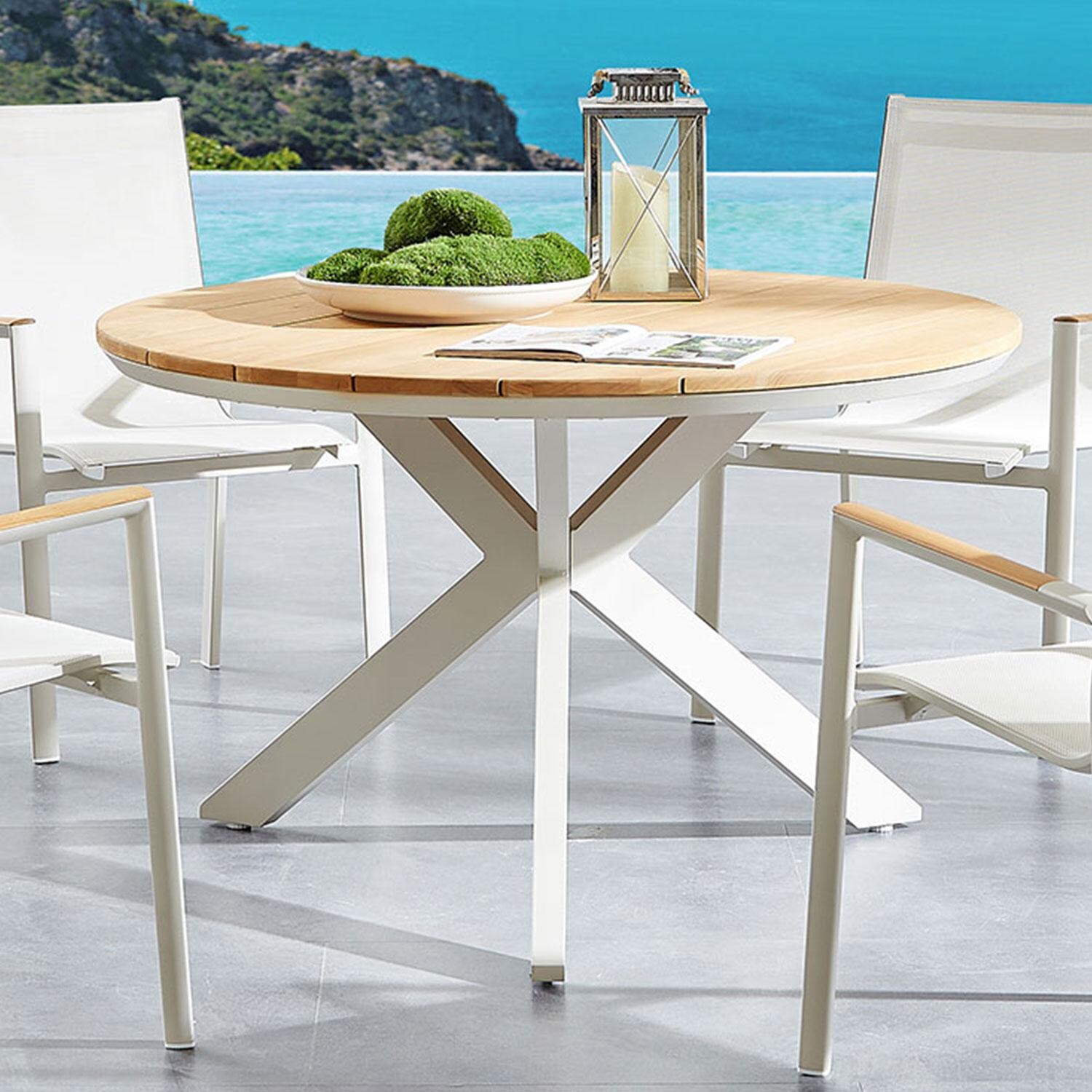 Forestview 47 Inch Cast Aluminum Dining Table by Lakeview Outdoor Designs