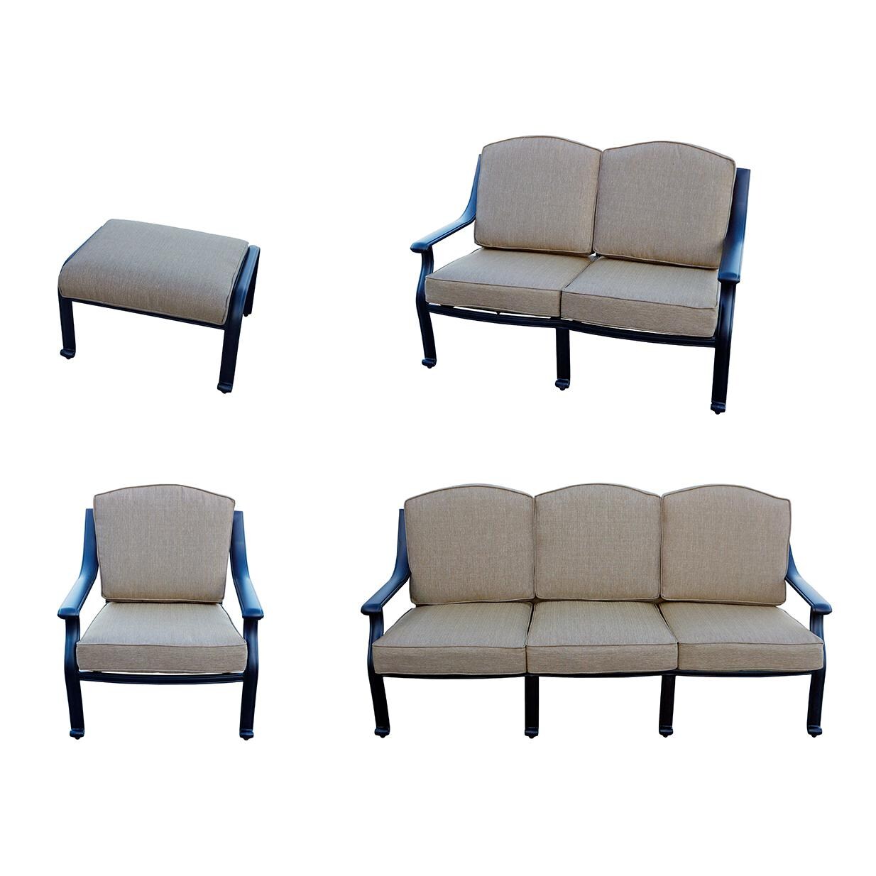 Darlee B/RC506-808 Ten Star Replacement Deep Seating Cushion Set - Furniture Frames Not Included thumbnail