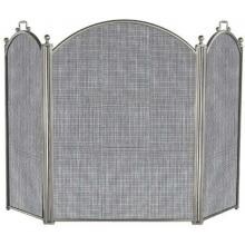 UniFlame 52-Inch 3 Fold Satin Pewter Fireplace Screen - S-7539 image
