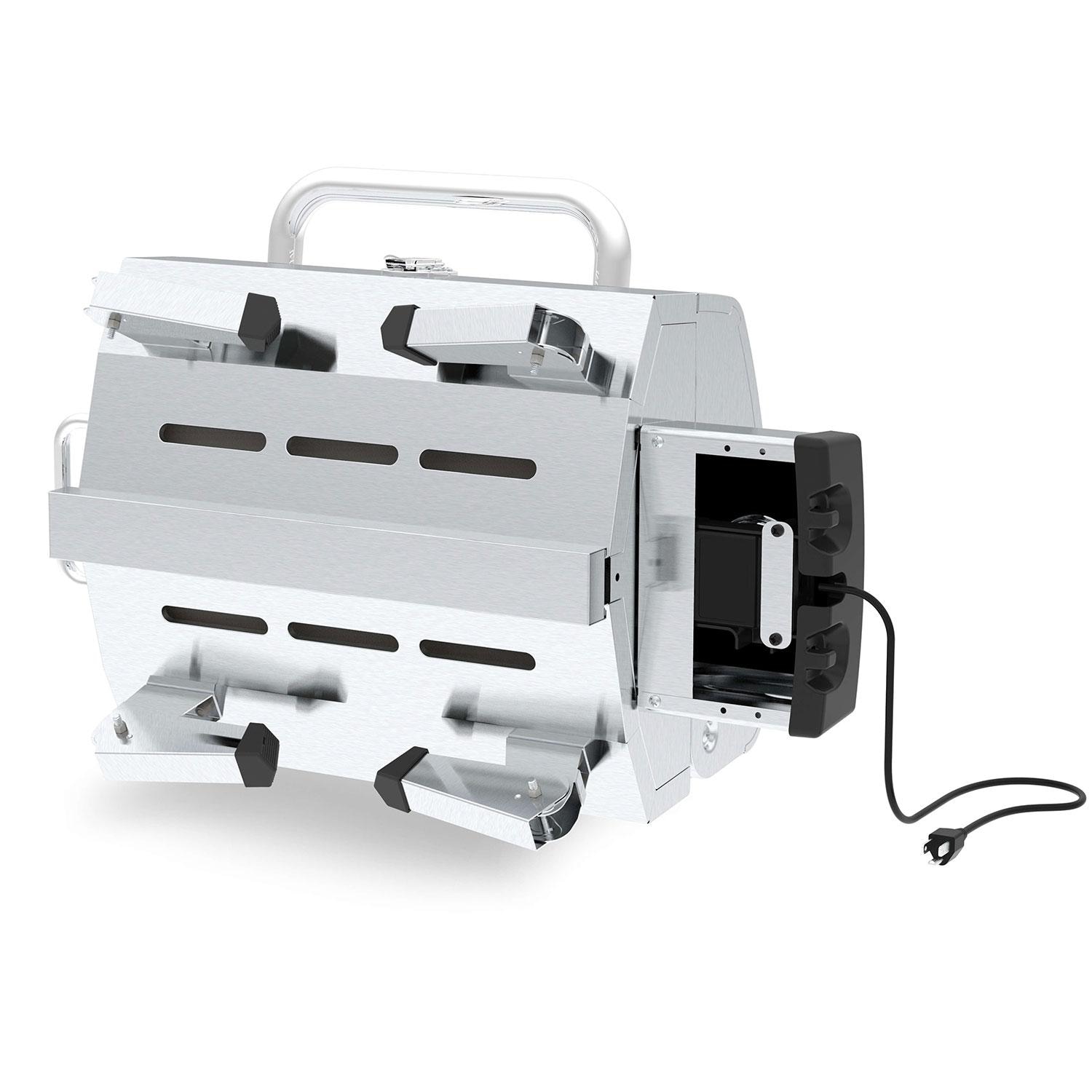 GrillPro 201119 Countertop Electric Tabletop Grill - Rear - Right Angle - White Background thumbnail