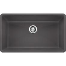 Blanco Precis Super 32 X 19 Silgranit II Single Bowl Undermount Sink - Cinder - 441478 image
