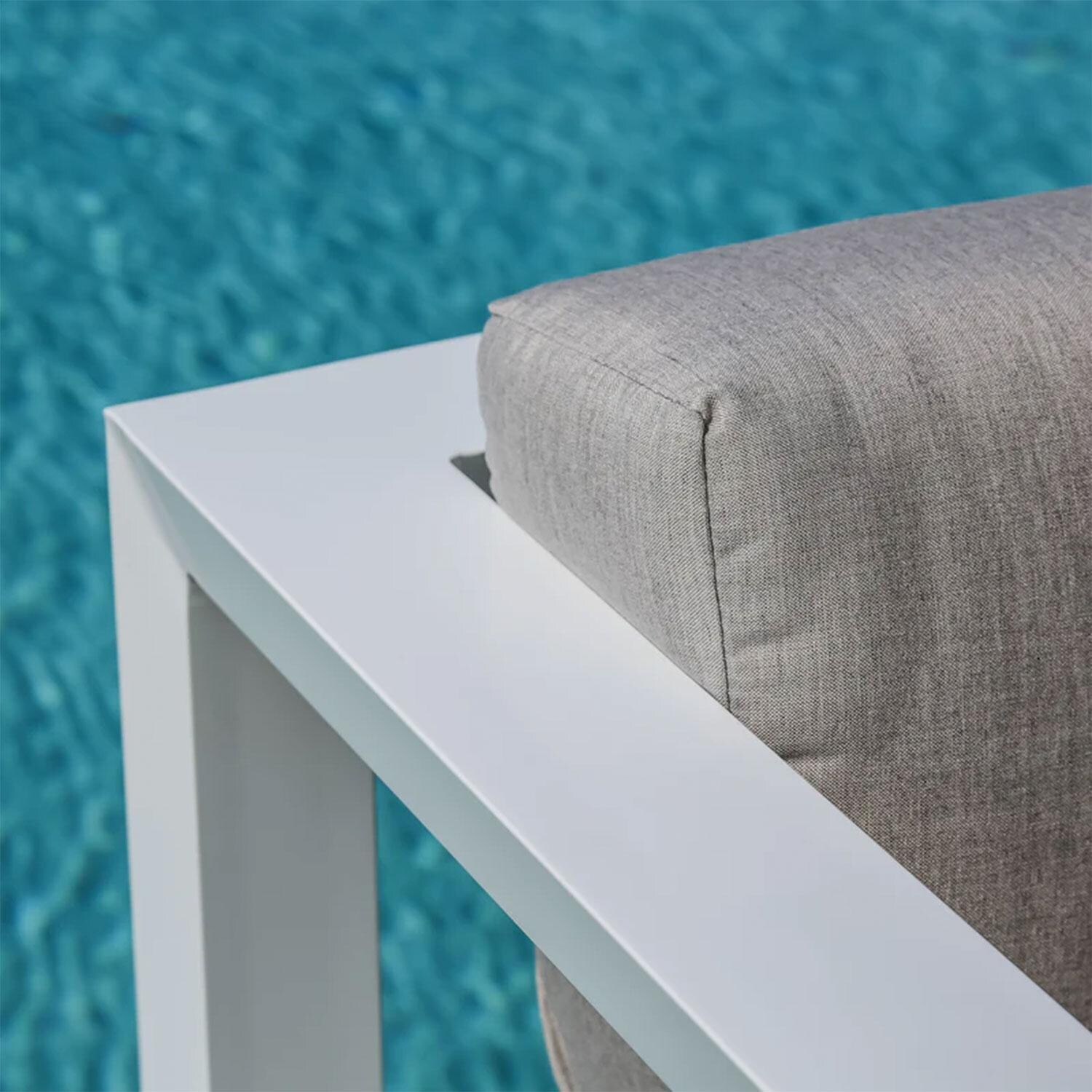 Newport Aluminum Swivel Patio Club in Spectrum Indigo w/ No Welt by Sunset West - Display - White Background thumbnail