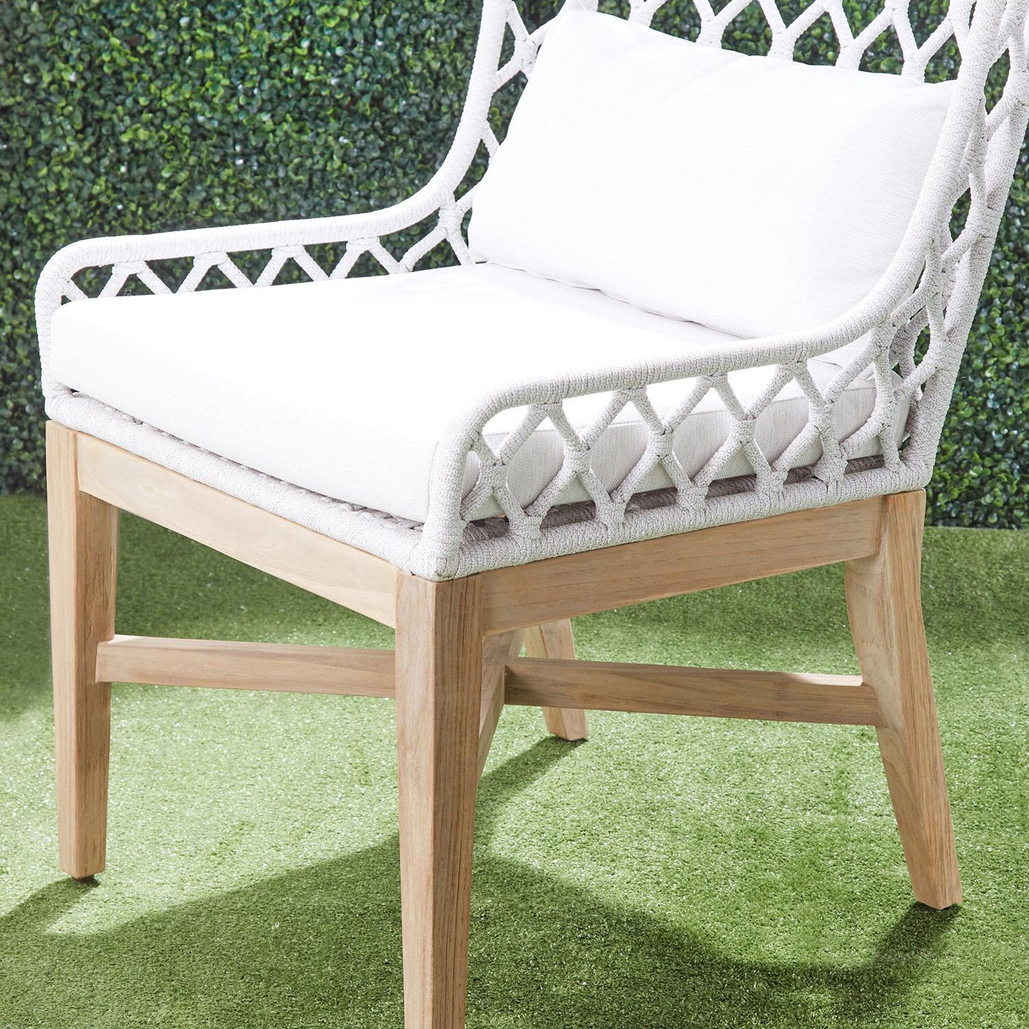 Lakeview Costa Brook Woven Rope Dining Wing Chair in White Speckle - Seat Detail thumbnail