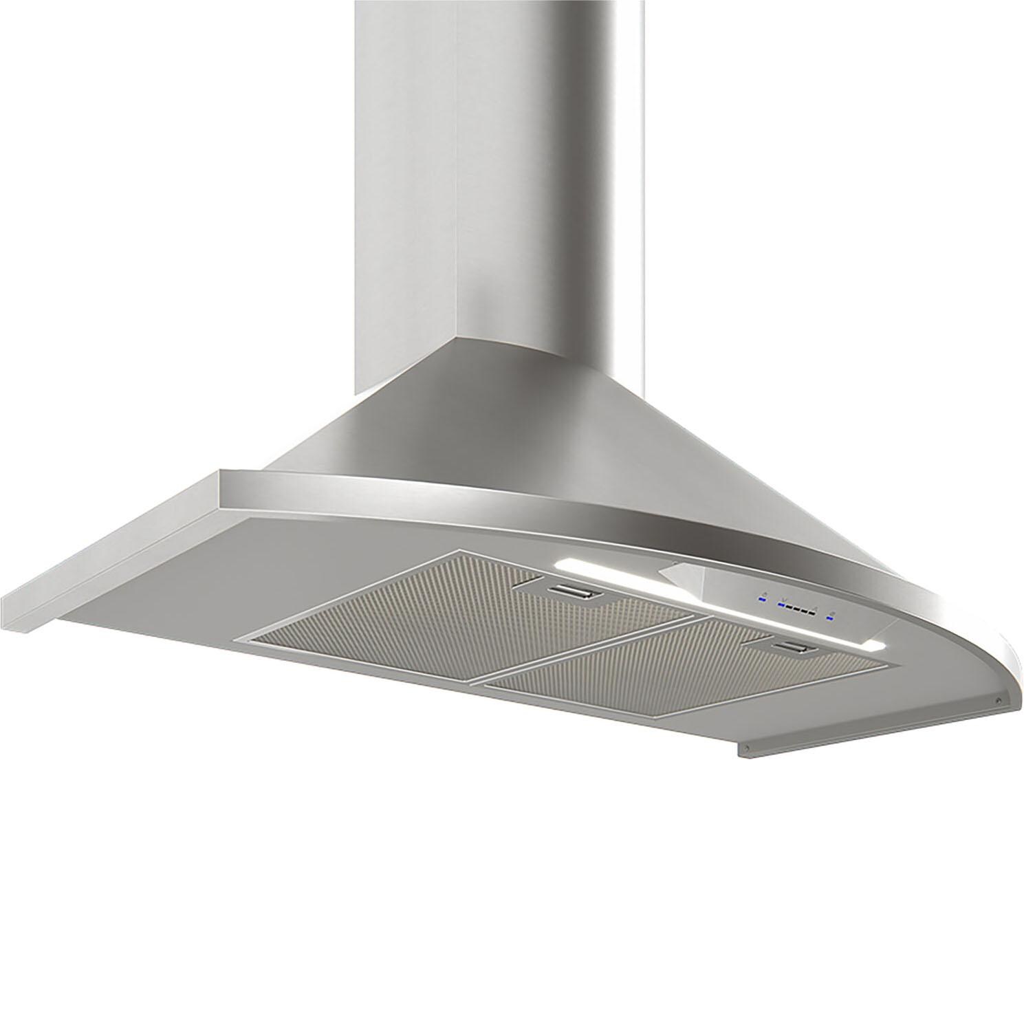 Zephyr Range Hoods 30-Inch Europa Savona Wall Mount Chimney Range Hood With 650 CFM Internal Blower - Stainless Steel - ZSA-E30DS thumbnail