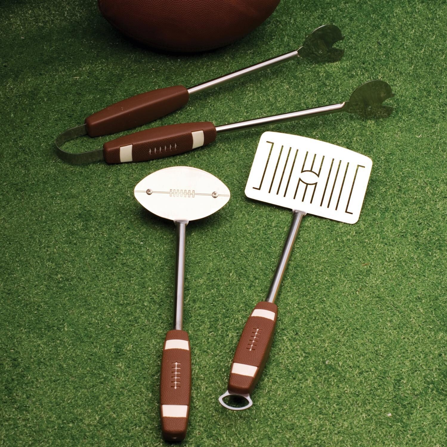 Charcoal Companion Football 3-Piece BBQ Tool Set thumbnail